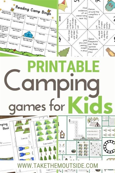 Printable Camping Activities
